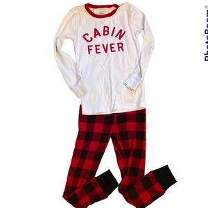 J. Crew - Crew Crew Cuts Unisex Christmas Pajamas Cabin Fever Size 7